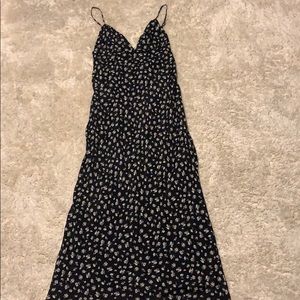 Black long floral dress